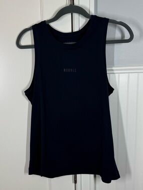 NOBULL Tank Top Mens Medium navy blue Logo Athletic Training Gym Performance